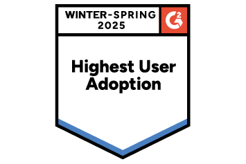 G2 Badges Highest user Adoption 2025 Userlytics