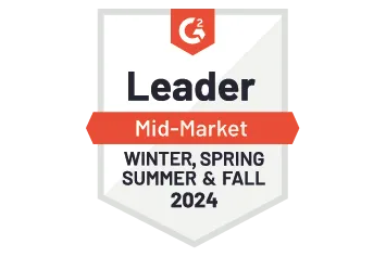 Badge g2 Leader Mid-market Winter, spring, summer & fall 2024