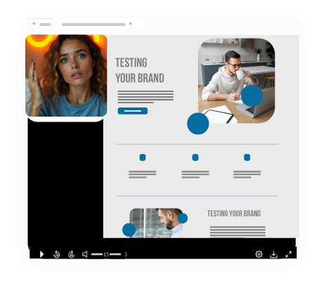 Woman on a website searching for information.