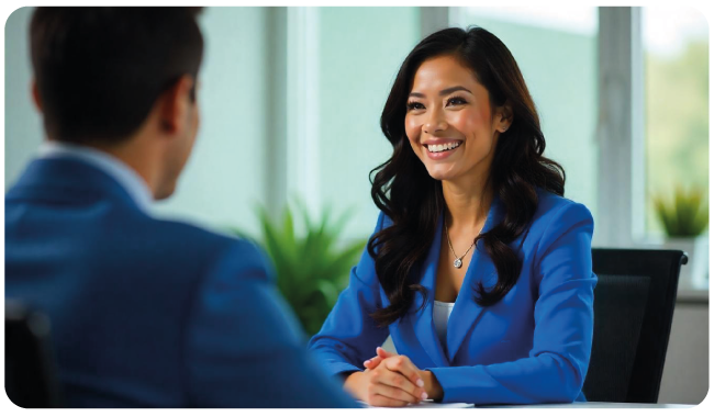 Lady from Userlytics explaining and helping a person