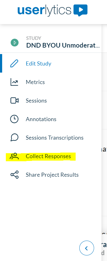 Userlytics Unmoderated Testing - Collect Responses