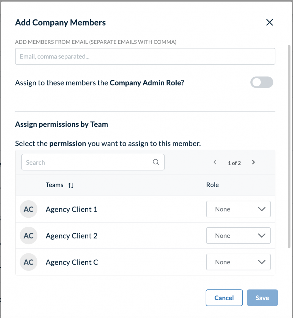 Userlytics Project and Account Management System (PAM) - Add company members