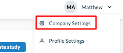 Userlytics Project and Account Management System (PAM) - Company settings