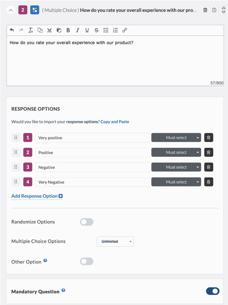 Userlytics Platform - what to avoid in multiple choice questions.