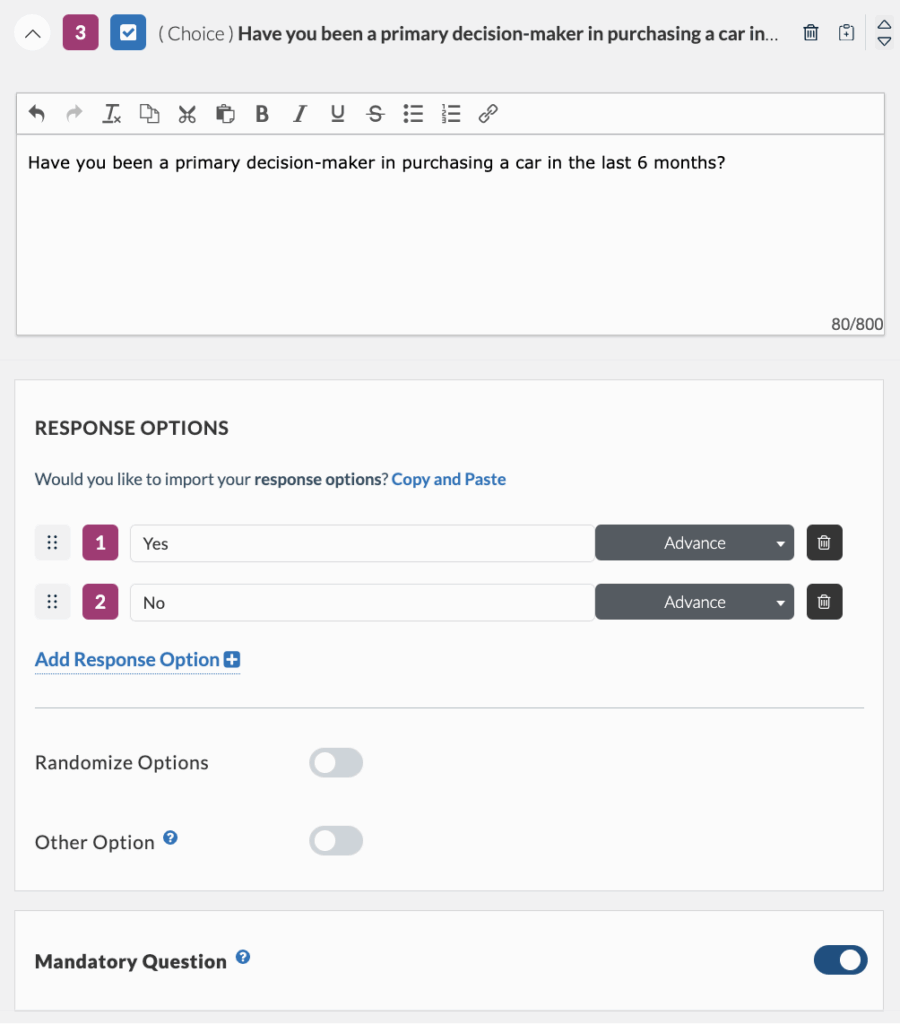 Userlytics Platform - divide complex questions into simpler questions.