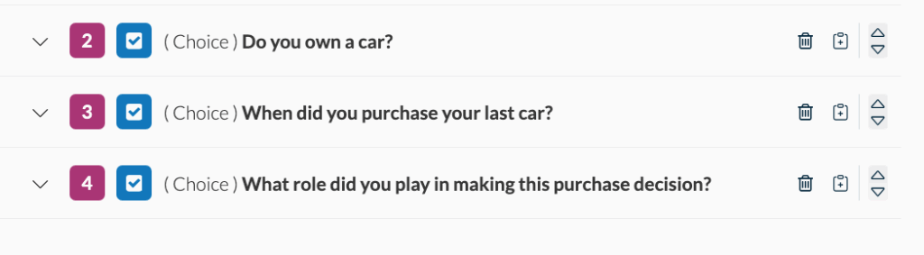 Userlytics Platform - example of simpler questions.