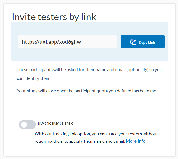 Userlytics - invite testers by link