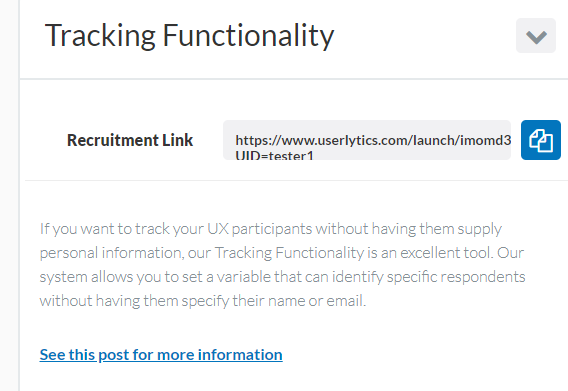 Userlytics Platform - Tracking Functionality