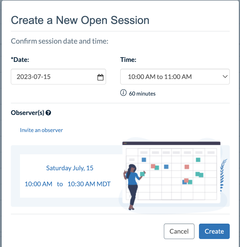 Userlytics Platform - create new open session