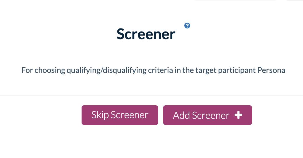 Userlytics Platform - Screener