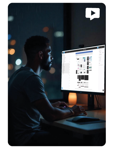 Man viewing the Figma page via Userlytics