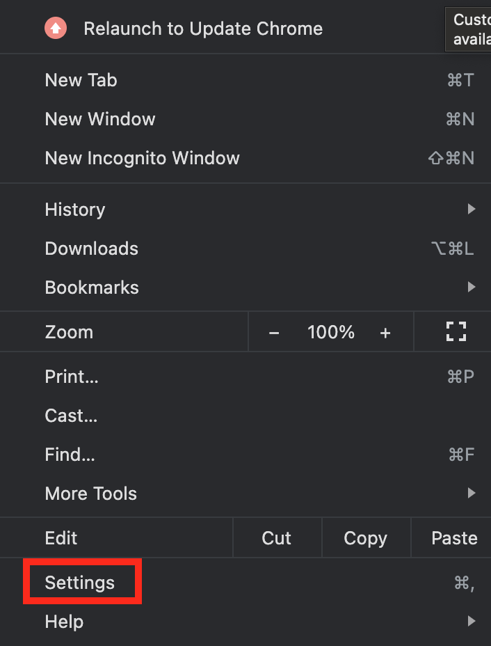 Userlytics - How to Enable Cookies in your Browser - Click More and then Settings