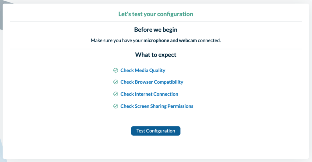 Live Conversation Guide for Testers - Test Configuration