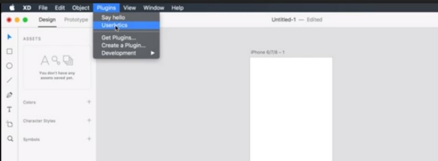 Launch a UX Study from within Adobe Xd - Choose Userlytics from Plugins