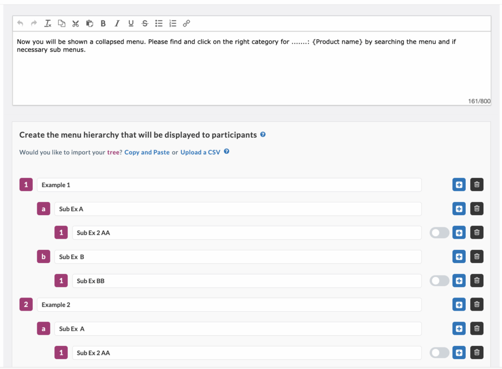 Userlytics Tree Testing - Customize text