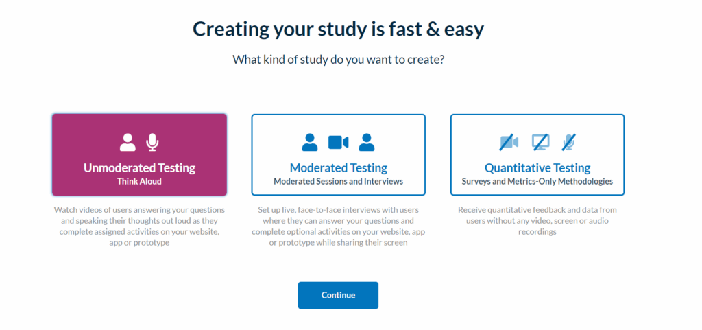 Userlytics Overlay Web Recorder - create a new study