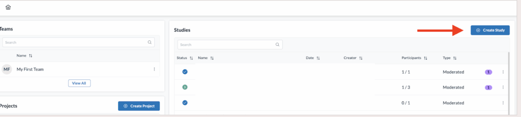 Userlytics Card Sorting - create new study