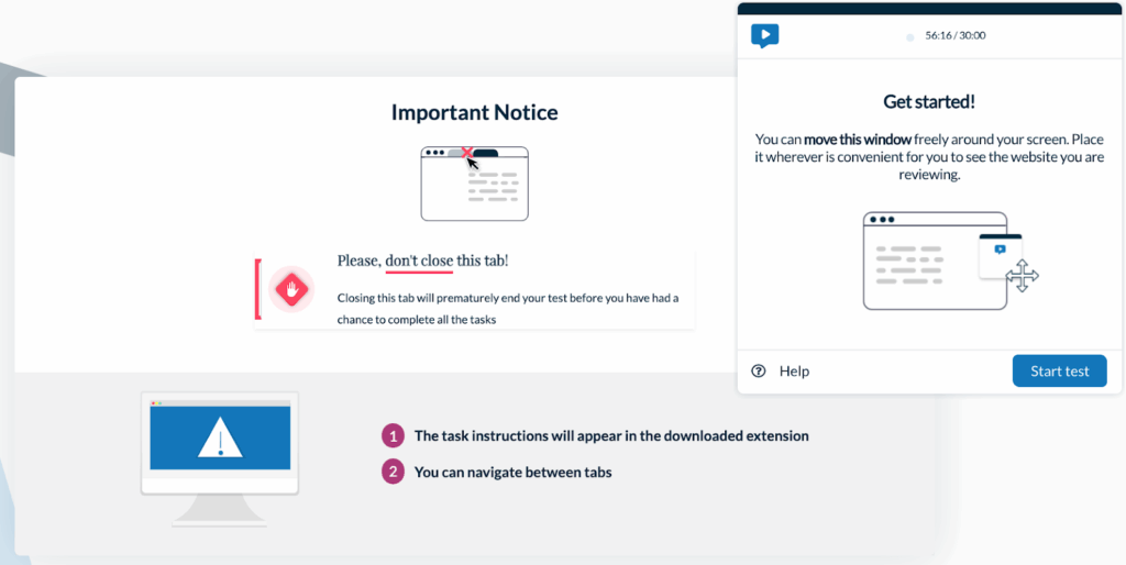 Overlay Web Recorder - Start test