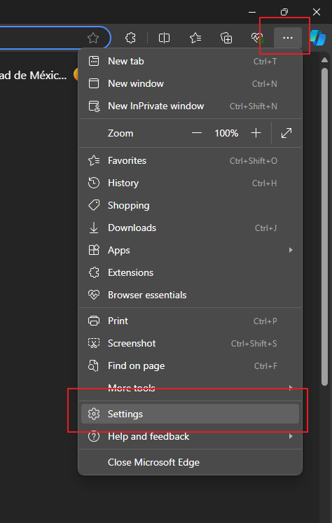 Userlytics - Clear Cookies and Cache in Microsoft Edge