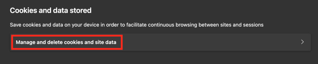 Userlytics - How to Enable Cookies in Microsoft Edge - Manage and delete cookies and site data