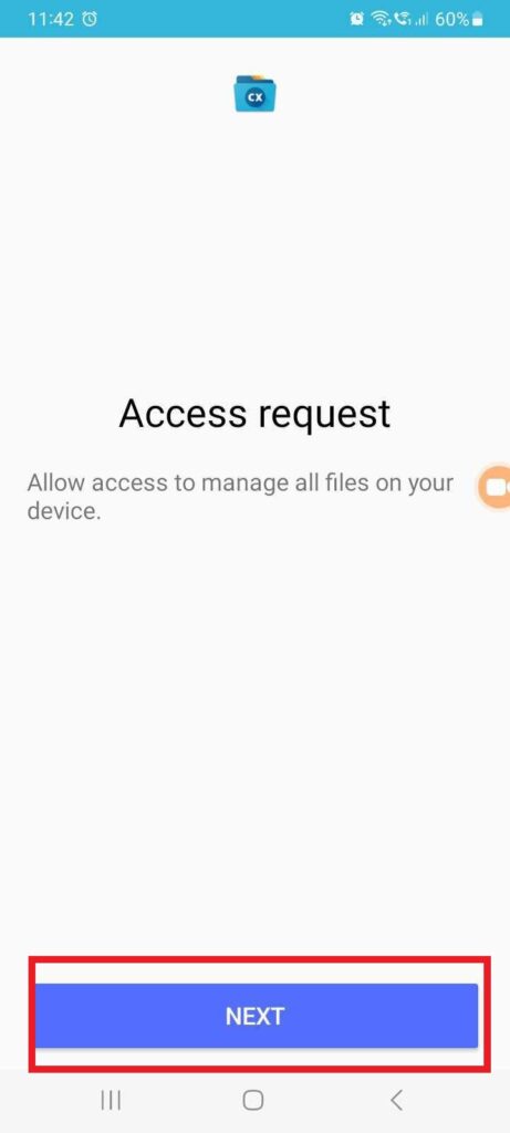 Recover files in Android - Open Cx File Explorer app