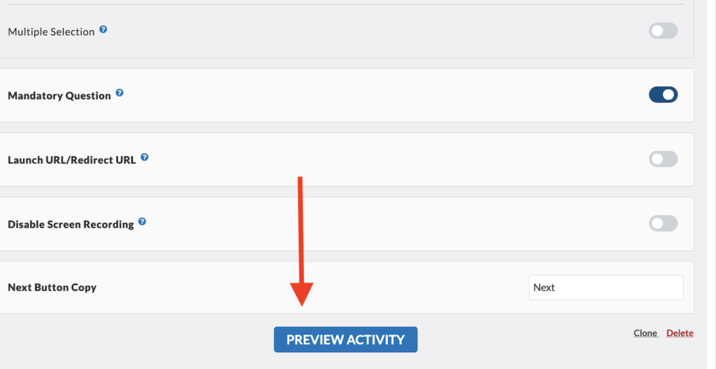 How to add Matrix Questions - Preview Activity