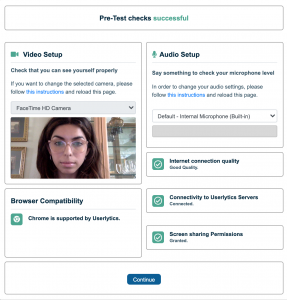 No-Download Web Recorder on Safari - pre-test check successful