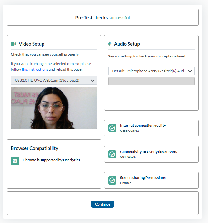 No-Download Web Recorder on Firefox - Pre-test checks successful