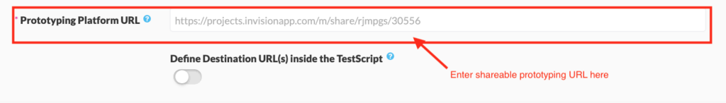 Prototypes Compatible with Userlytics - Enter shareable prototyping URL