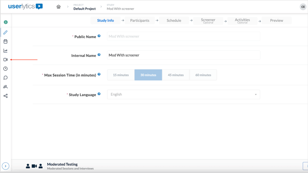Userlytics - Sessions