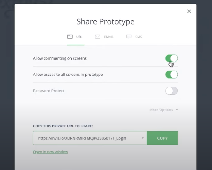 Prototypes Compatible with Userlytics - Share prototype