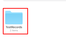 Recover iOS files - Open TestRecords Folder