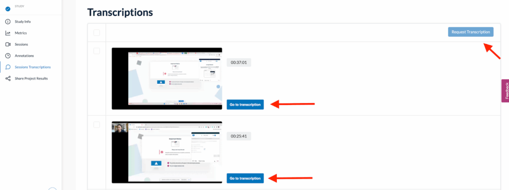 Userlytics - Transcriptions - Request Transcription