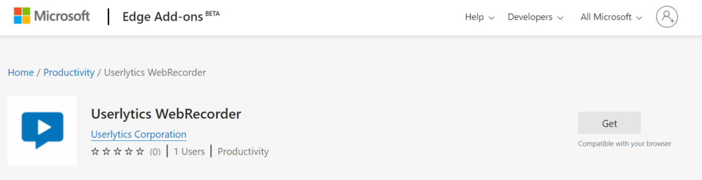 Overlay Web Recorder - Get on Microsoft Edge
