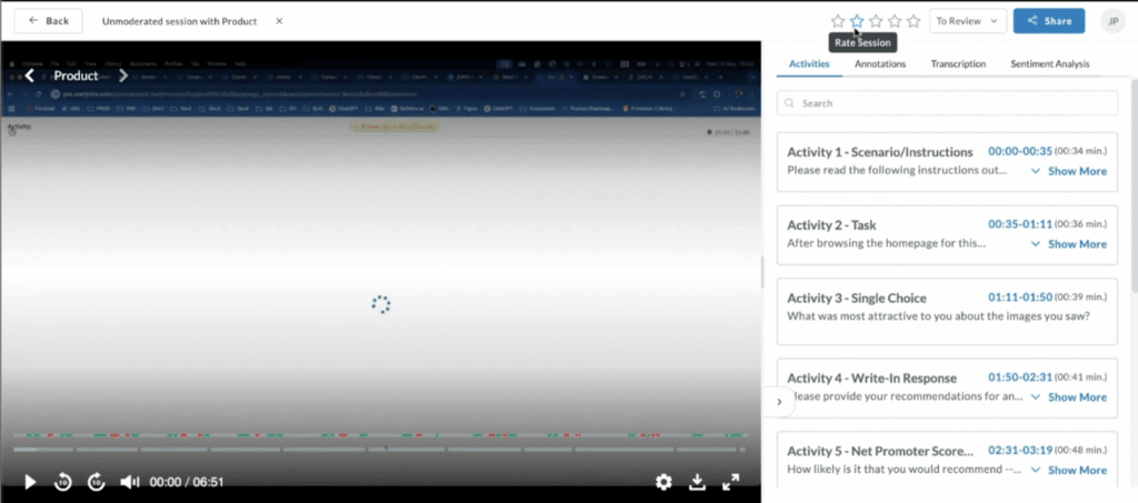 Userlytics - Video Analysis Tool